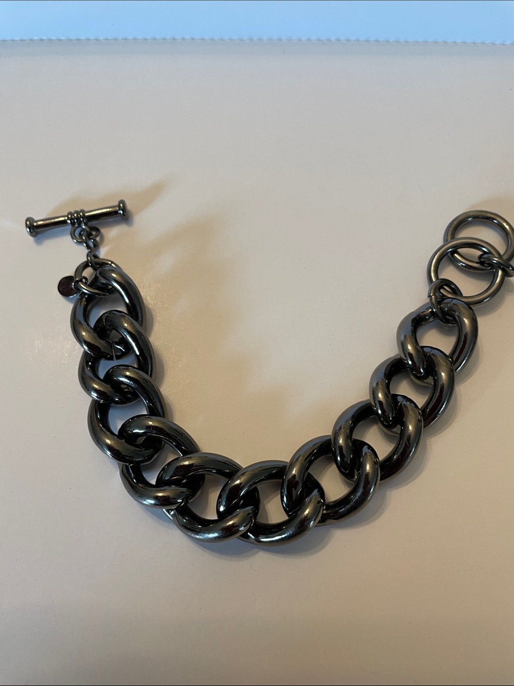 Lia Sophia Gunmetal Chunky Link Bracelet
